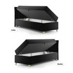 Boxspringbett Einzelbett Martines Mini Schwarz - Breite: 80 cm