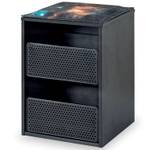 Hocker Dark Schwarz - Holzwerkstoff - 40 x 58 x 38 cm