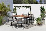 Gartentisch RIO Braun - Metall - Massivholz - Holzart/Dekor - 156 x 75 x 90 cm