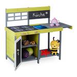 Matschküche aus Holz für Kinder Schwarz - Grau - Gelb - Holzwerkstoff - Kunststoff - 89 x 90 x 46 cm
