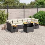 Gartensitzgruppe K4473(8-tlg) Schwarz - Massivholz - 69 x 62 x 62 cm