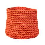 Gestrickter Aufbewahrungskorb runder Orange