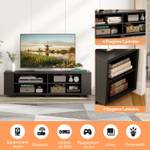 Meuble TV avec 6 Compartiments TI82392 Noir