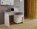 Bureau Masola Gris - Blanc - Largeur : 110 cm