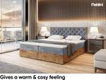 Boxspringbett Lofty 3 Grau - Breite: 189 cm - H4