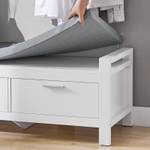 Banc de Rangement à Chaussures FSR74-W Blanc - Bois manufacturé - 100 x 40 x 40 cm