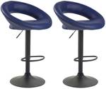 Tabouret de bar Olinda Lot de 2 Noir