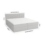 Boxspringbett Doppelbett Merano Hellgrau - Breite: 160 cm