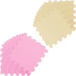 Baby Spielmatte Luna 18-tlg. Beige - Pink