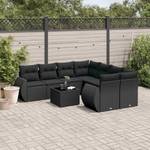 Gartensitzgruppe K6985(9-tlg) Schwarz - Massivholz - 69 x 62 x 62 cm