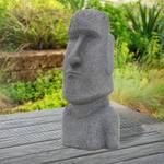 Osterinsel Kopf Figur 38x32x78 cm Grau Grau