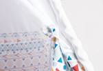 Tente Tipi Naira Bleu - Marron - Rose foncé - Blanc - Bois manufacturé - 120 x 155 x 120 cm