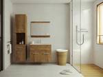 Badschrank CLAUDIA Braun - Holzwerkstoff - 30 x 133 x 30 cm