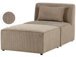 Chaiselongue LEMVIG 2-tlg Beige - Taupe