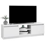 TV-Schrank Weiß - Holzwerkstoff - Massivholz - 30 x 36 x 120 cm
