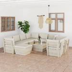 Garten-Lounge-Set (10-teilig) 3016490-24 Weiß - Holzwerkstoff - Holzart/Dekor - 60 x 30 x 60 cm