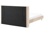 Lit double VILLETTE Beige - Noir - Largeur : 205 cm