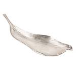 Deko Schale ABSTRACT LEAF Silber - Metall - 64 x 6 x 21 cm