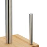 Küchenrollenhalter mit Abrollstop Braun - Silber - Bambus - Metall - 16 x 33 x 16 cm