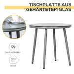 Rattan Bistroset 863-150V00LG Grau - Polyrattan - 62 x 78 x 58 cm