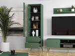 Vitrine FORT SC55 1D2D Vert - Bois manufacturé - Matière plastique - 55 x 190 x 40 cm