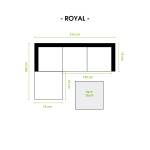 Gartenmöbelset Royal Schwarz - Polyrattan - 75 x 70 x 215 cm