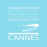 Tableau sur toile Cannes 30x30 cm Bleu clair