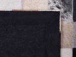 Teppich RIZE Schwarz - Braun - Grau - Echtleder - 150 x 80 x 80 cm