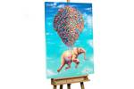 Acrylbild handgemalt Fliegengewicht Massivholz - Textil - 70 x 100 x 4 cm