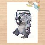 Illustration Koala mit Malerei Radio