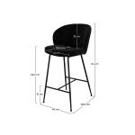 Tabouret de bar Groom (Lot de 2) Noir