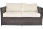 Gartensofa MALAGA 2 Braun - Rattan - 145 x 62 x 75 cm