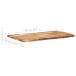 Tischplatte Braun - Massivholz - Holzart/Dekor - 60 x 4 x 118 cm