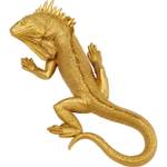 Wandobjekt Lizard Gold - Kunststoff - Stein - 17 x 40 x 9 cm