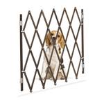 Ausziehbares Hundeabsperrgitter in Braun Braun - Bambus - Metall - 118 x 69 x 3 cm