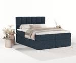 Boxspringbett Ammira Marineblau - Breite: 140 cm