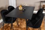 Essgruppe Dipp 39 (5-teilig) Schwarz - Massivholz - 85 x 75 x 120 cm