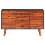 ANDIN Sideboard Schwarz Akazie Natur