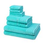 Supersoft set de serviettes set de 8 Turquoise