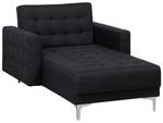 Chaiselongue ABERDEEN Graphit - Grau - Silber