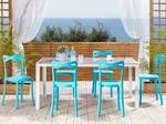 Chaise de salle à manger CAMOGLI Bleu - Turquoise - Lot de 6