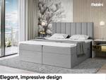 Boxspringbett Erling Grau - Breite: 160 cm - H3