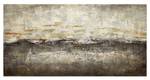 Tableau peint à la main Retour Marron - Bois massif - Textile - 100 x 50 x 4 cm