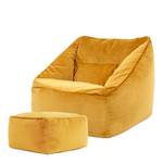 Riesen Sitzsack Sessel mit Sitzpuff Gelb