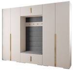 Garderobe Inova 1 Z9 Gold - Grau - Weiß - Gold