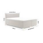 Boxspringbett Doppelbett Martines Bett Beige - Breite: 140 cm