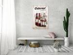 Tableau en bois Love Potion Beige - Rouge - Métal - En partie en bois massif - 60 x 90 x 5 cm