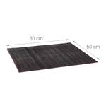 Tapis de salle de bain Bambou Douche Noir - 50 x 80 cm