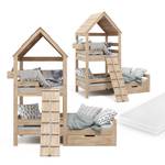 Lit cabane Teddy 38121 Marron - Bois massif - 208 x 235 x 108 cm