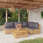 Salon de jardin 3028565-8 (lot de 5) Gris - Bois massif - Bois/Imitation - 69 x 60 x 69 cm